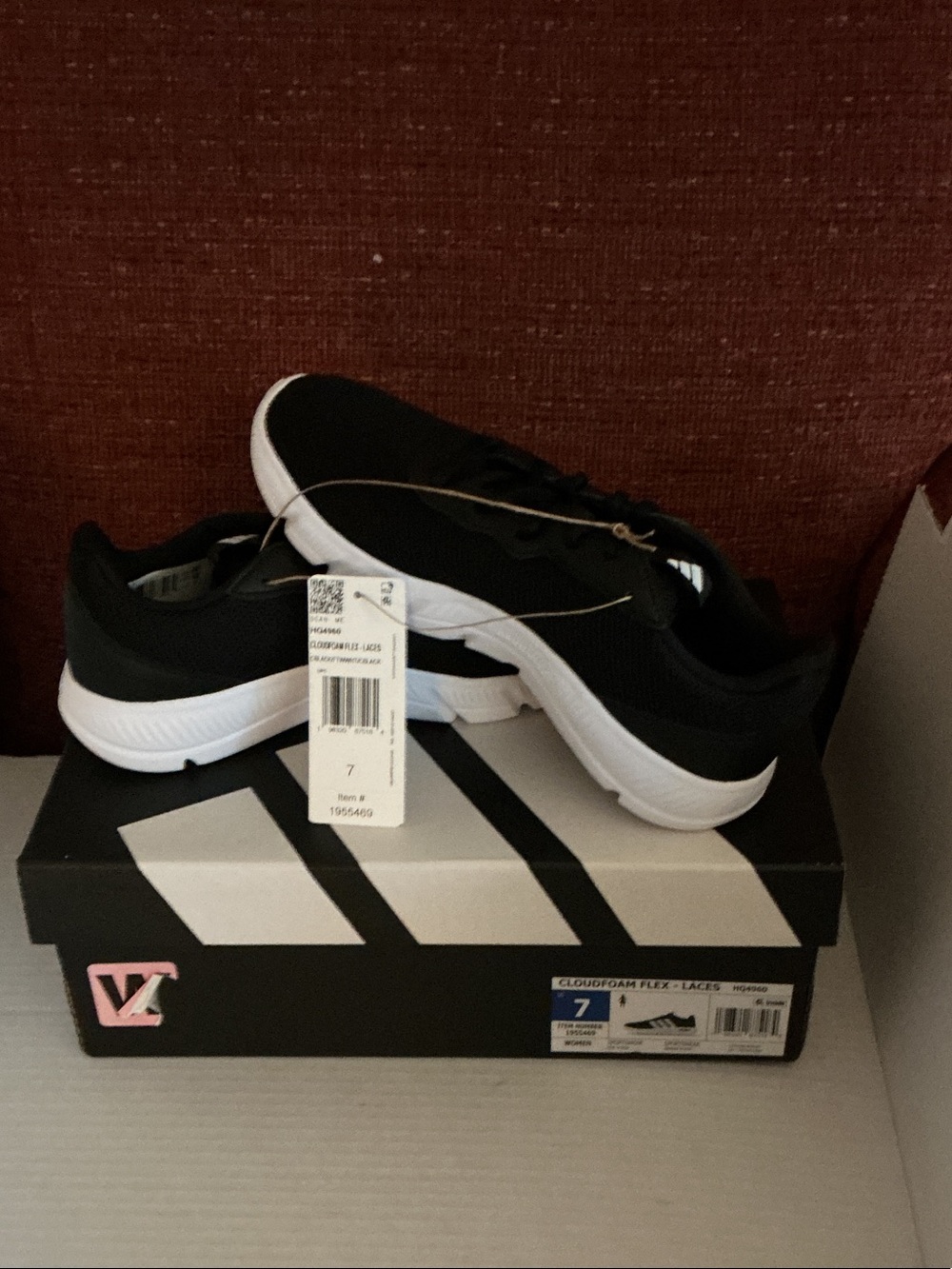 adidas Black and White Women's Cloudfoam Sneakers